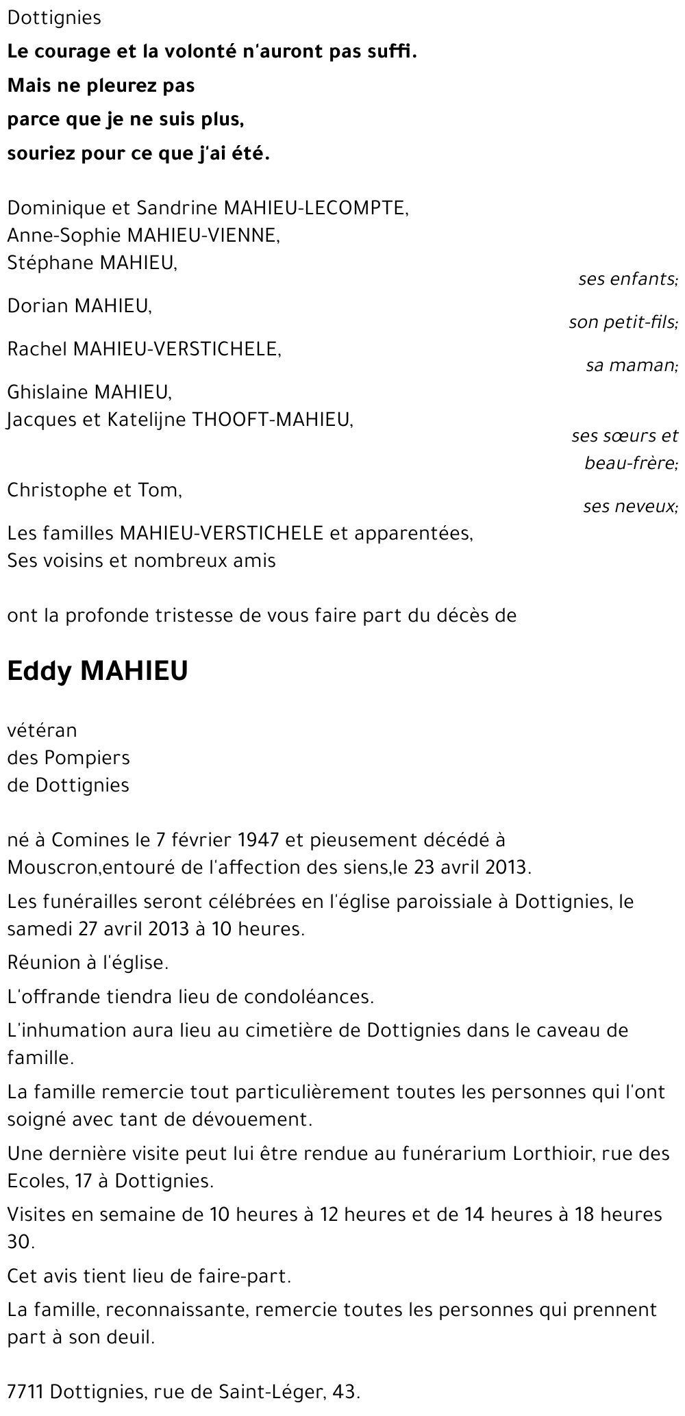 Eddy MAHIEU