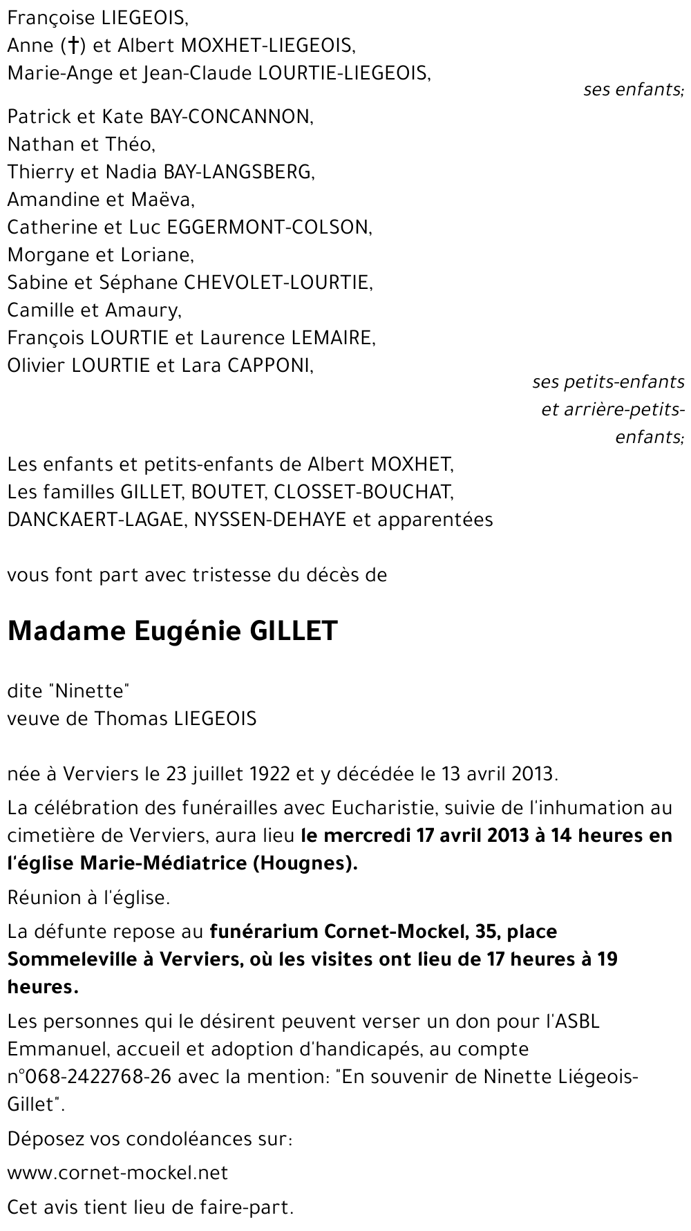 Eugénie GILLET