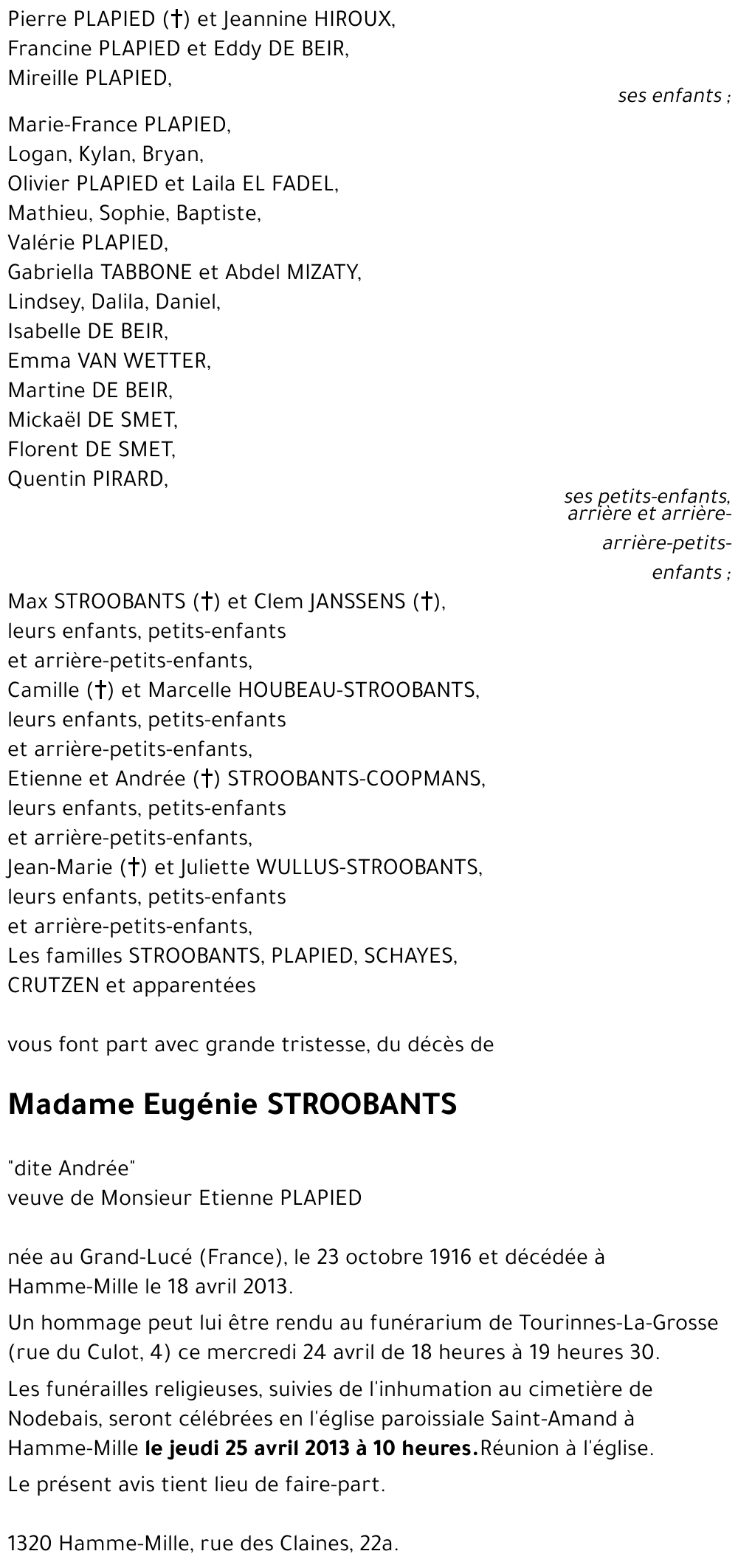 Eugénie STROOBANTS
