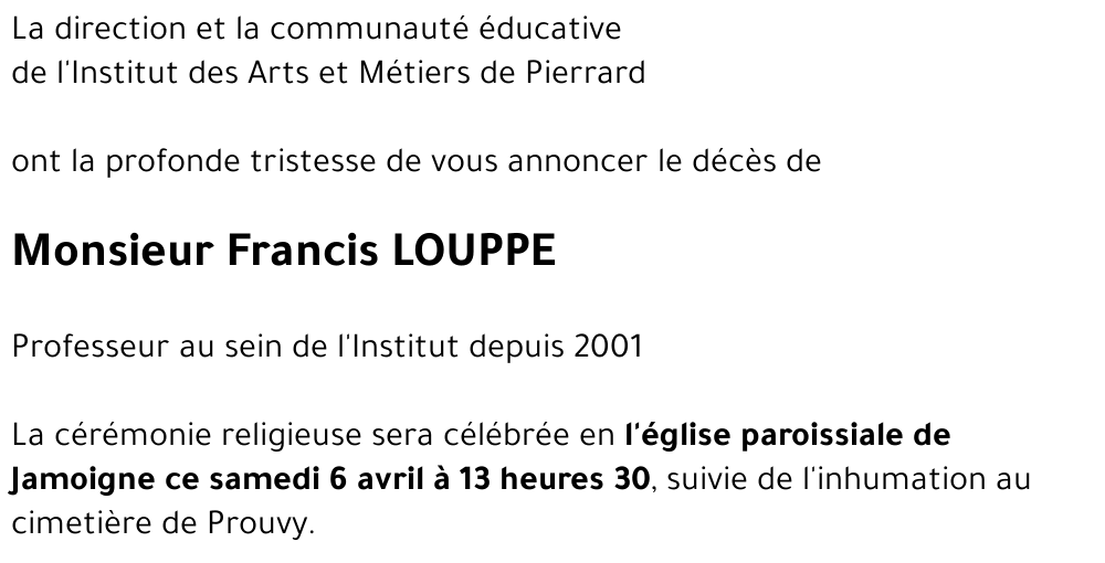 Francis LOUPPE