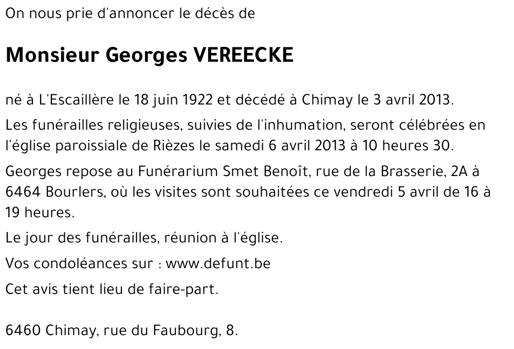 Georges VEREECKE