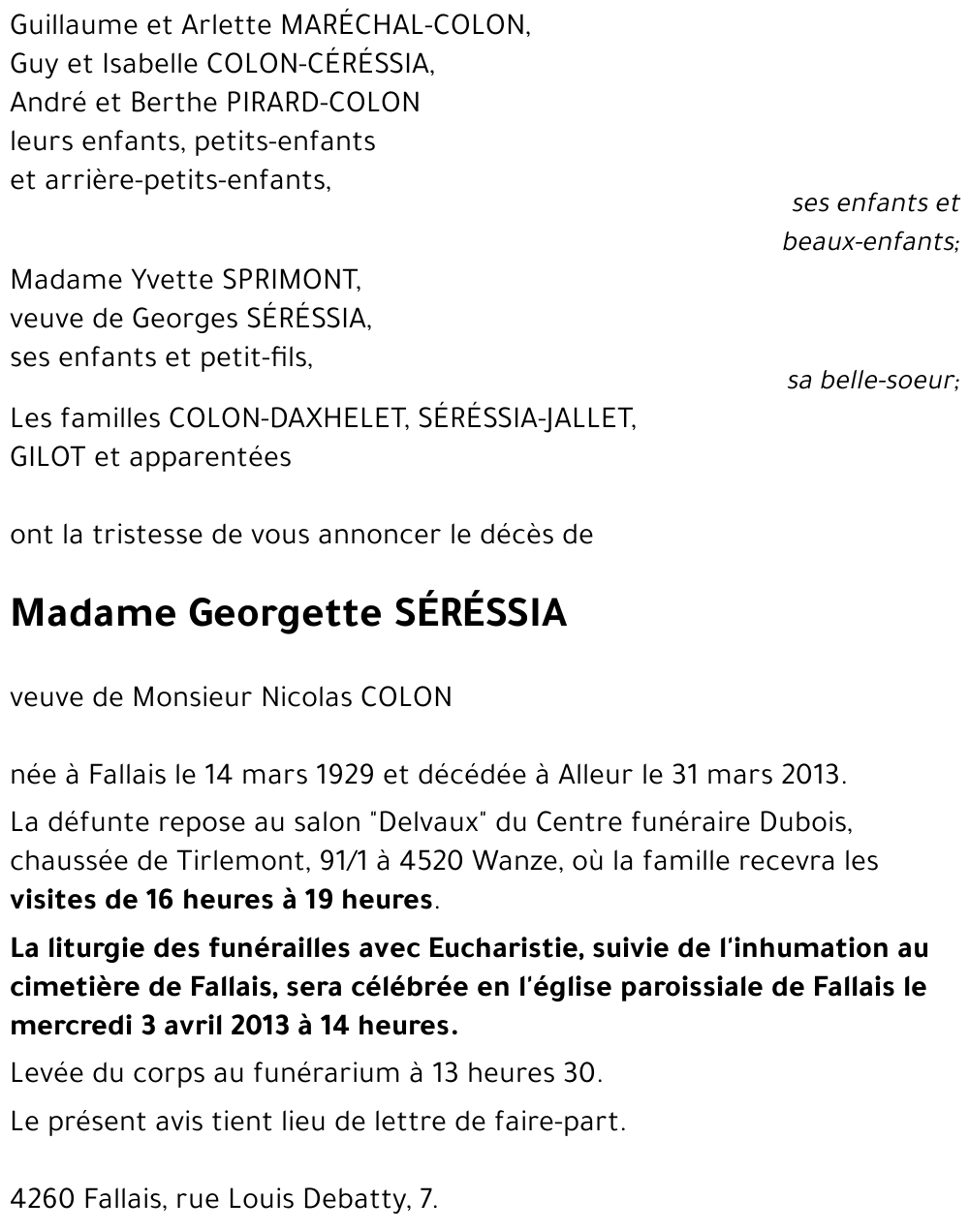 Georgette SÉRÉSSIA