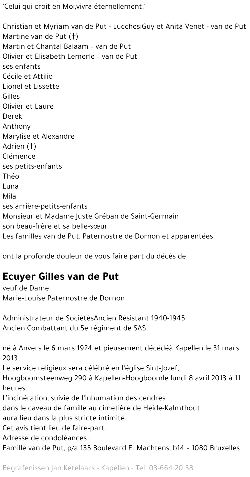 Gilles Norbert Marie van de Put