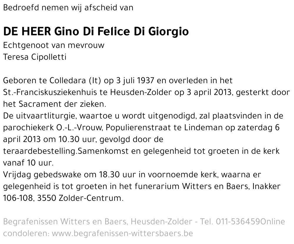 Gino Di Felice Di Giorgio