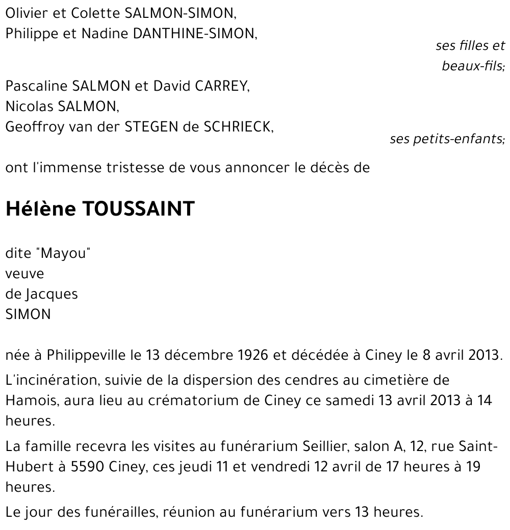 Hélène TOUSSAINT