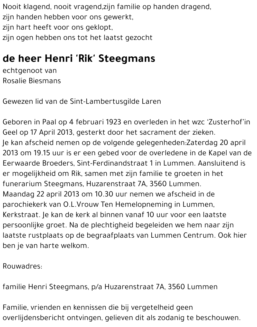 Henri Steegmans