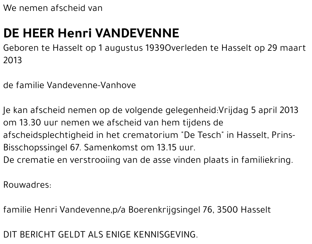 Henri Vandevenne
