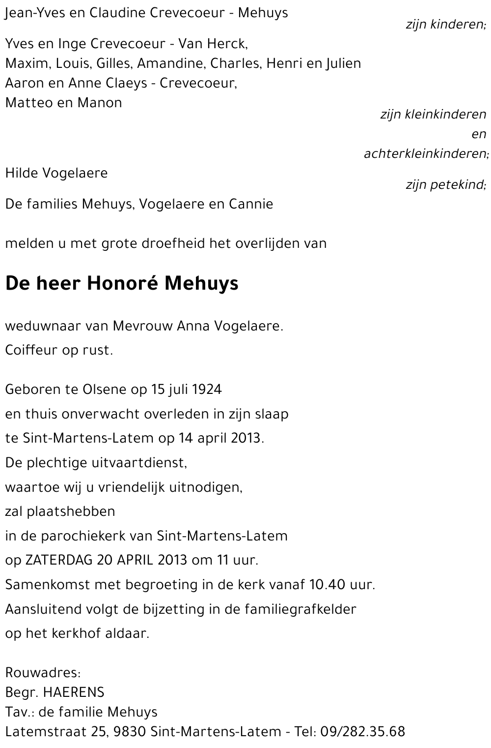 Honoré Mehuys
