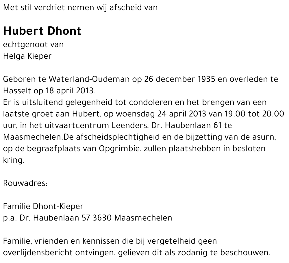 Hubert Dhont