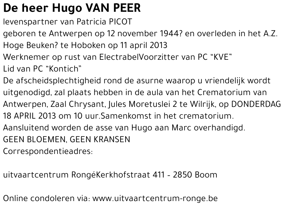 Hugo Van Peer