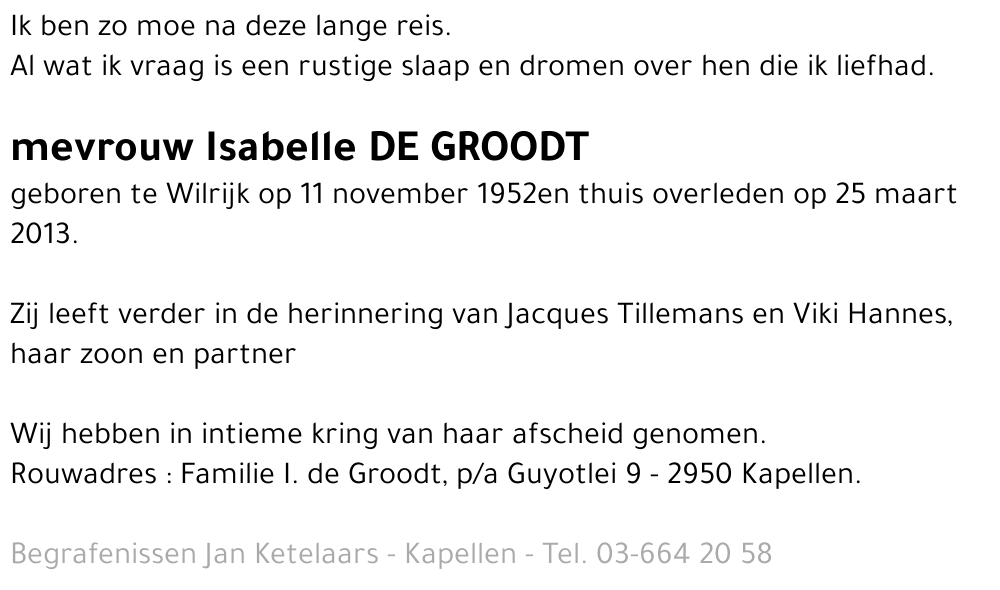 Isabelle de Groodt