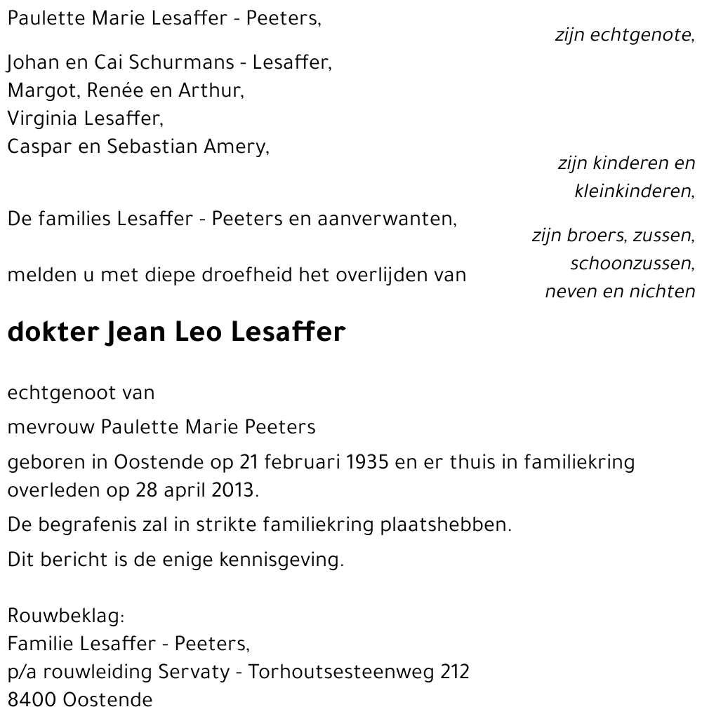 Jean Leo Lesaffer