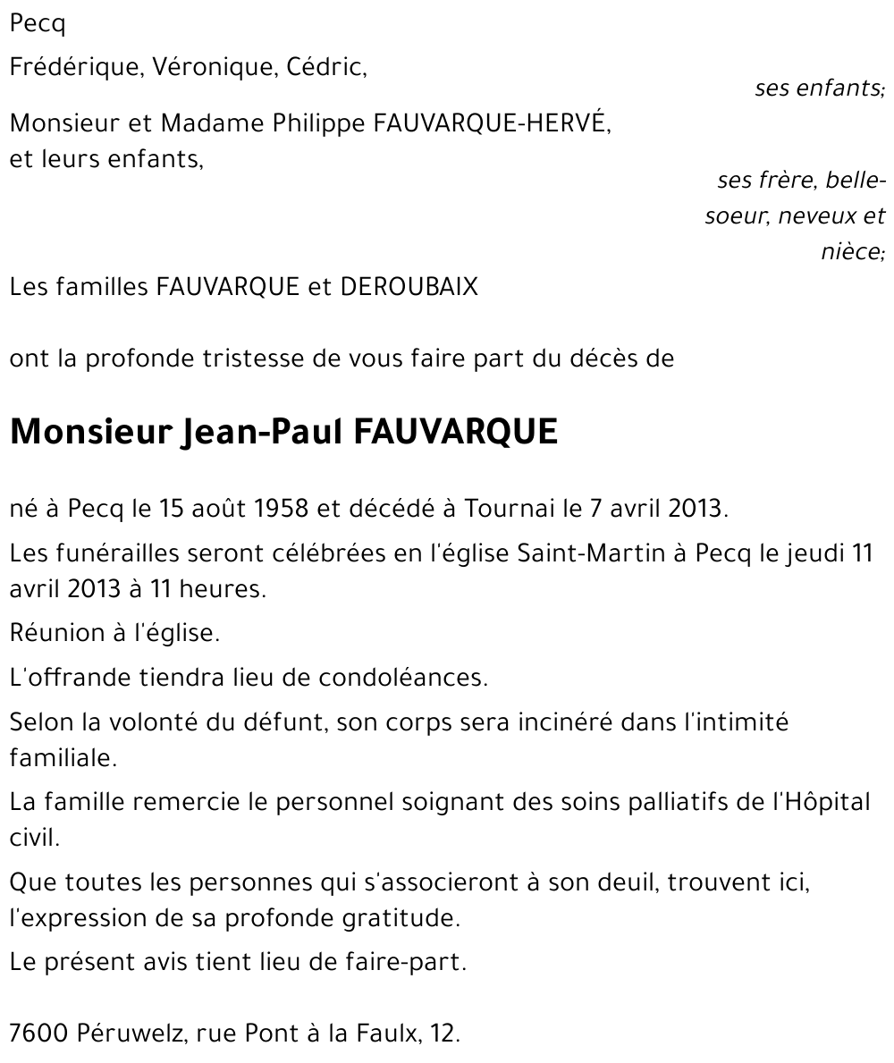 Jean-Paul FAUVARQUE