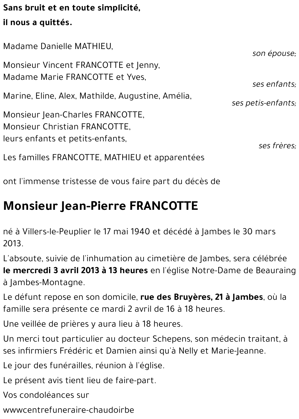 Jean-Pierre FRANCOTTE