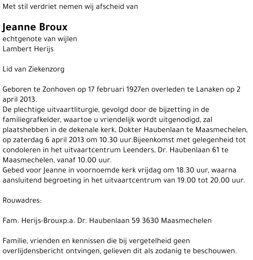 Jeanne Broux