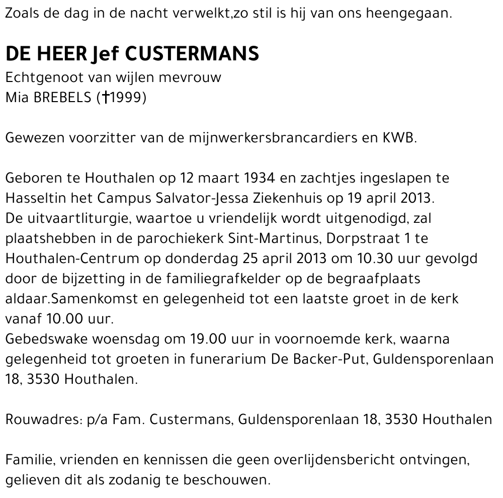 Jef Custermans