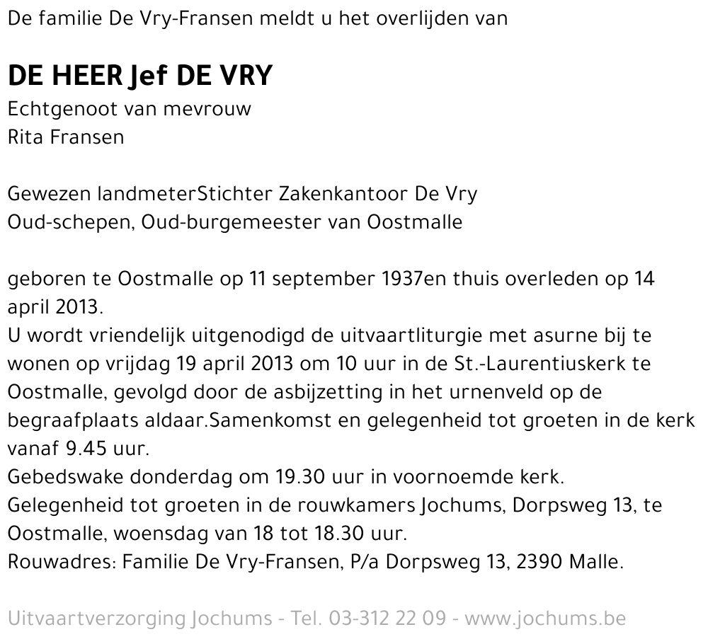 Jef De Vry