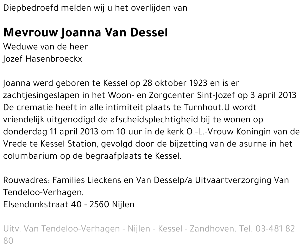 Joanna Van Dessel