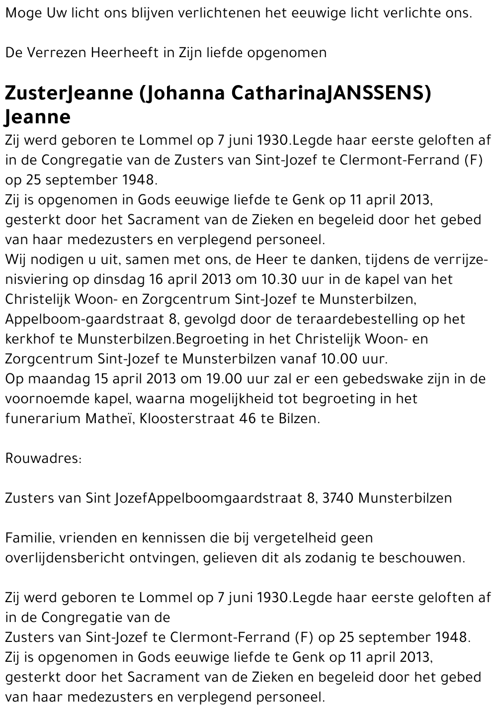 Johanna Catharina Janssens