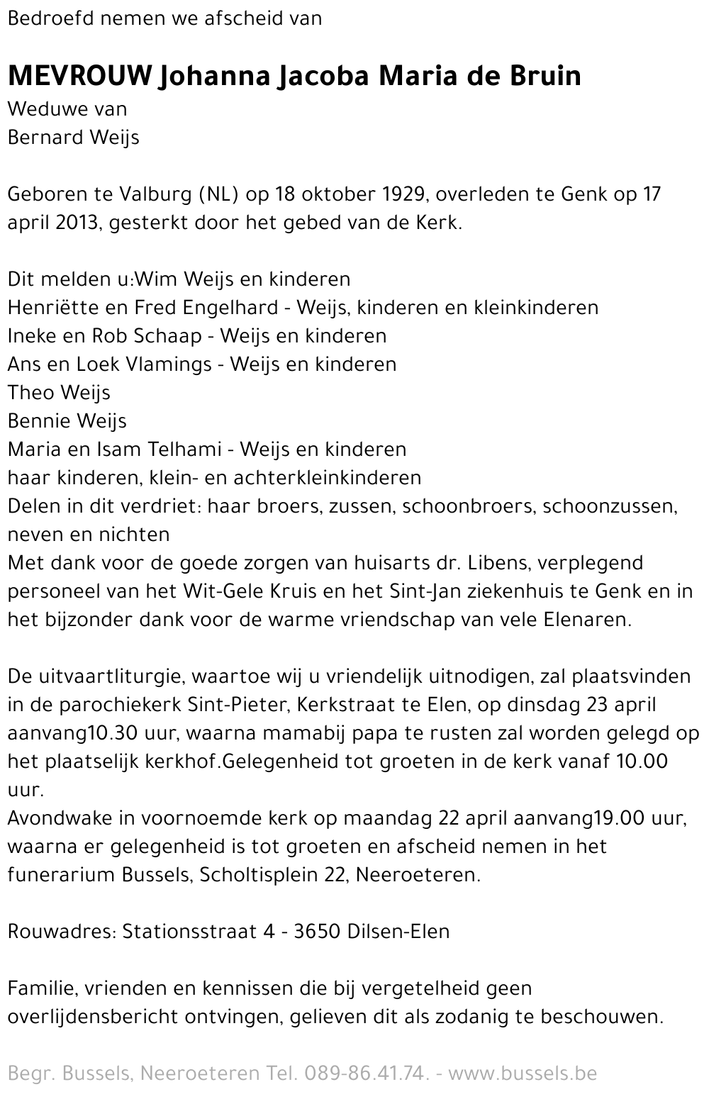 Johanna Jacoba Maria de Bruin