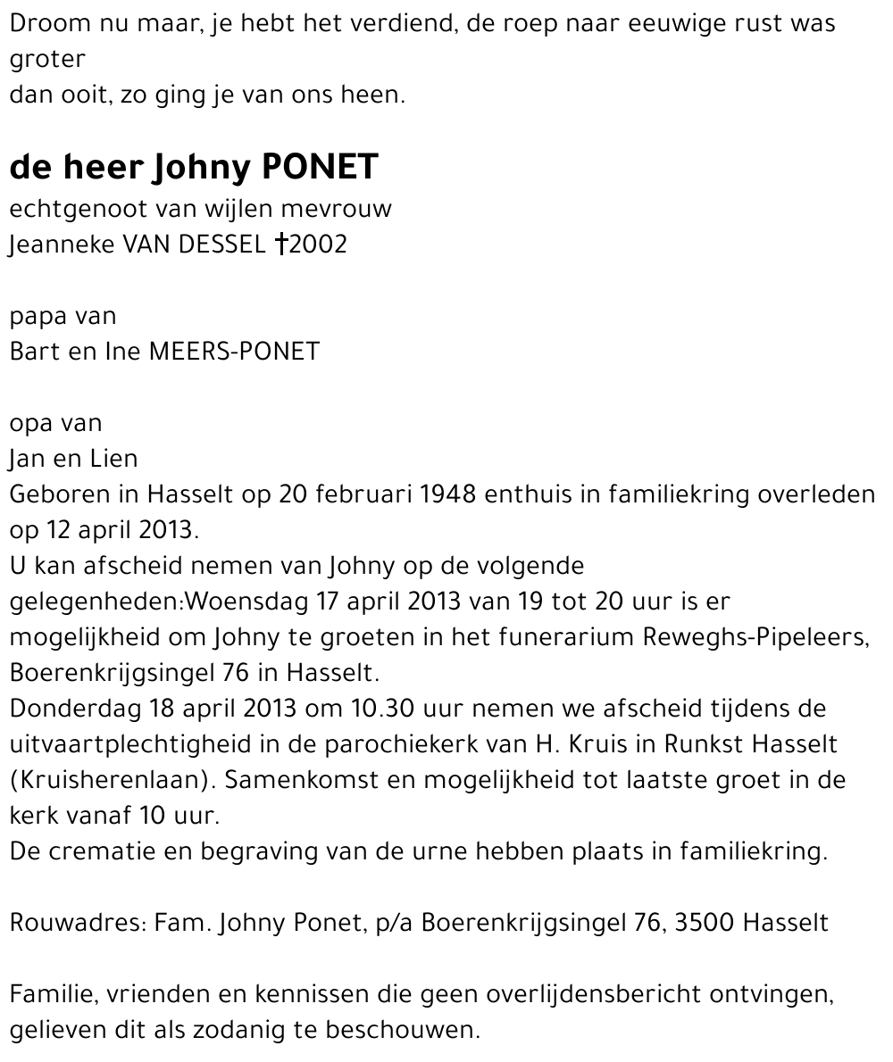 Johny Ponet