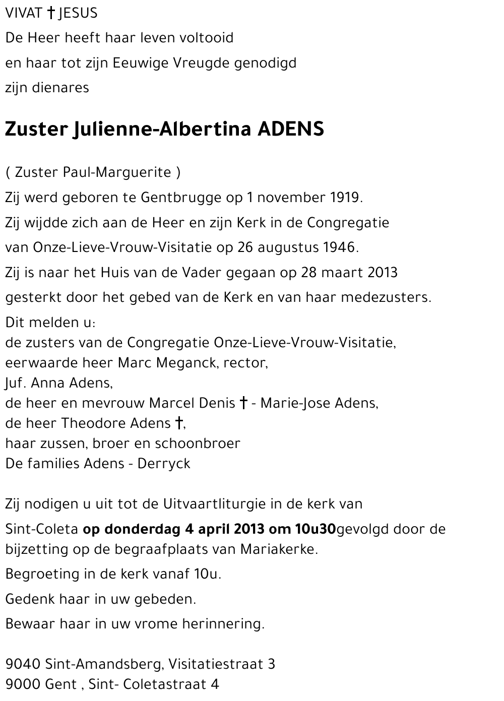 Julienne-Albertina ADENS