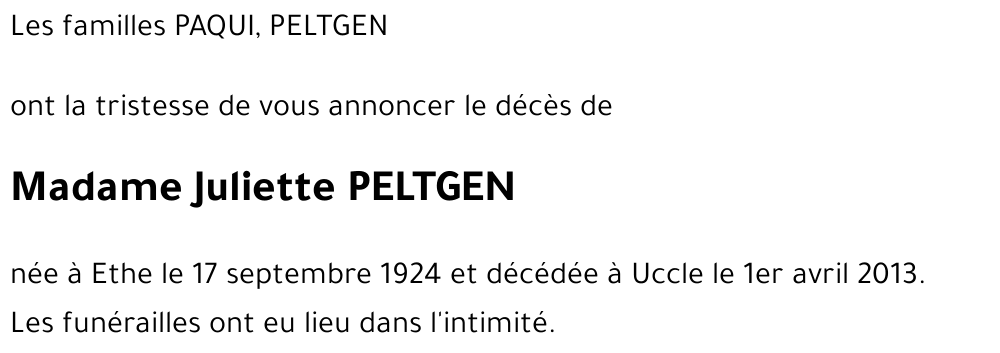 Juliette PELTGEN
