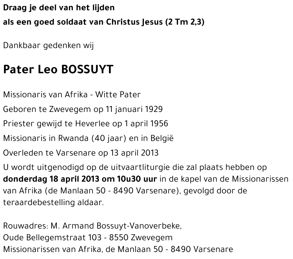 Leo BOSSUYT