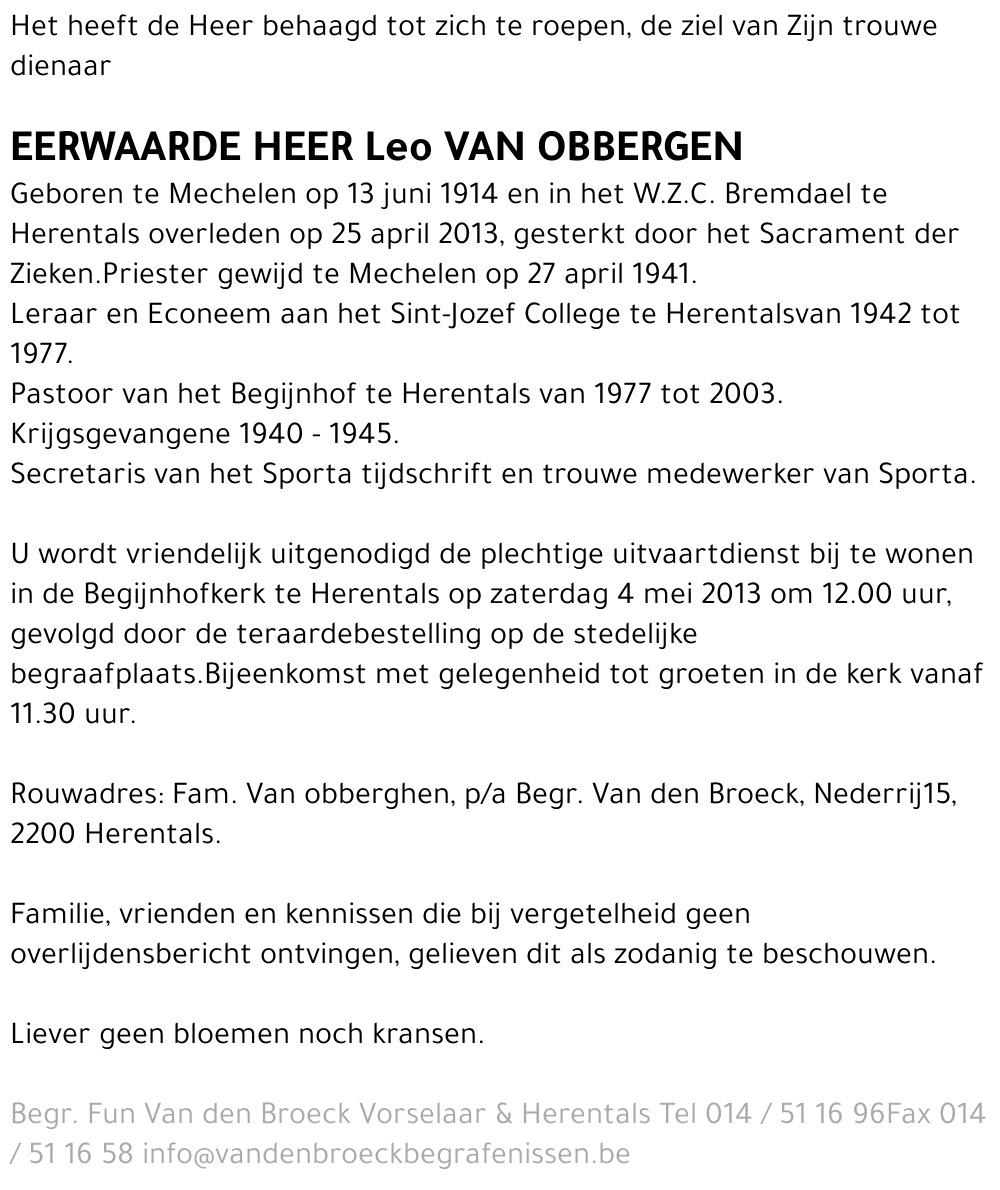 Leo Van Obbergen