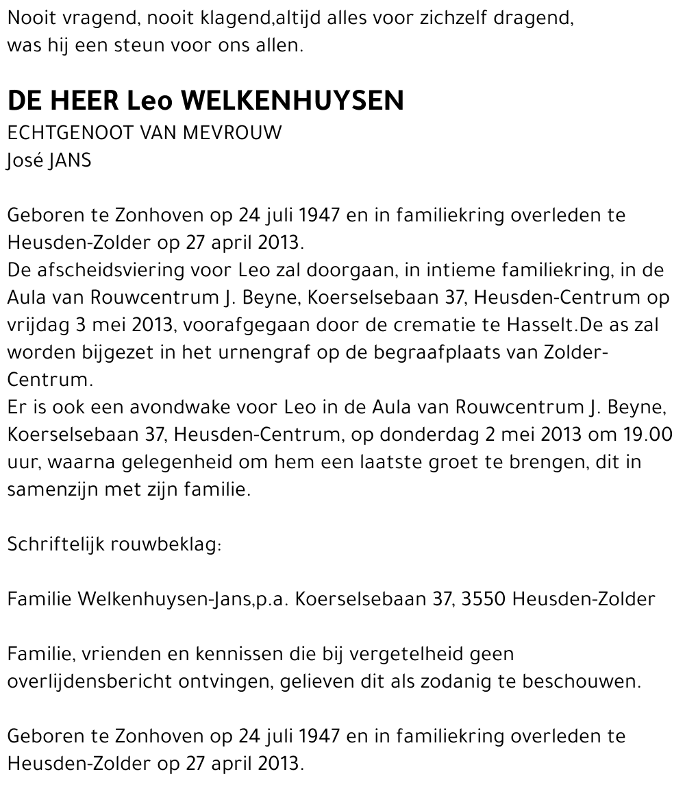 Leo Welkenhuysen