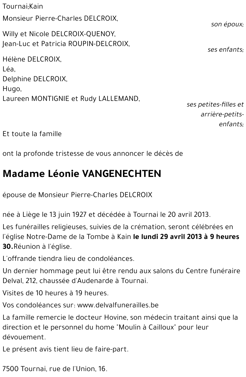 Léonie VANGENECHTEN