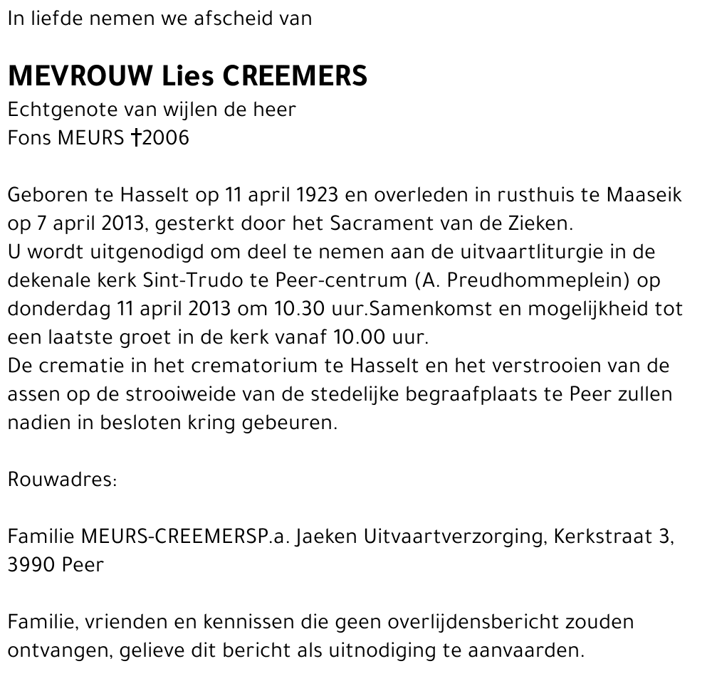 Lies CREEMERS