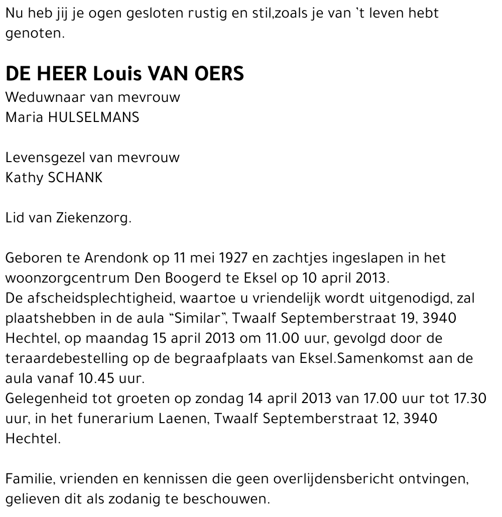 Louis Van Oers