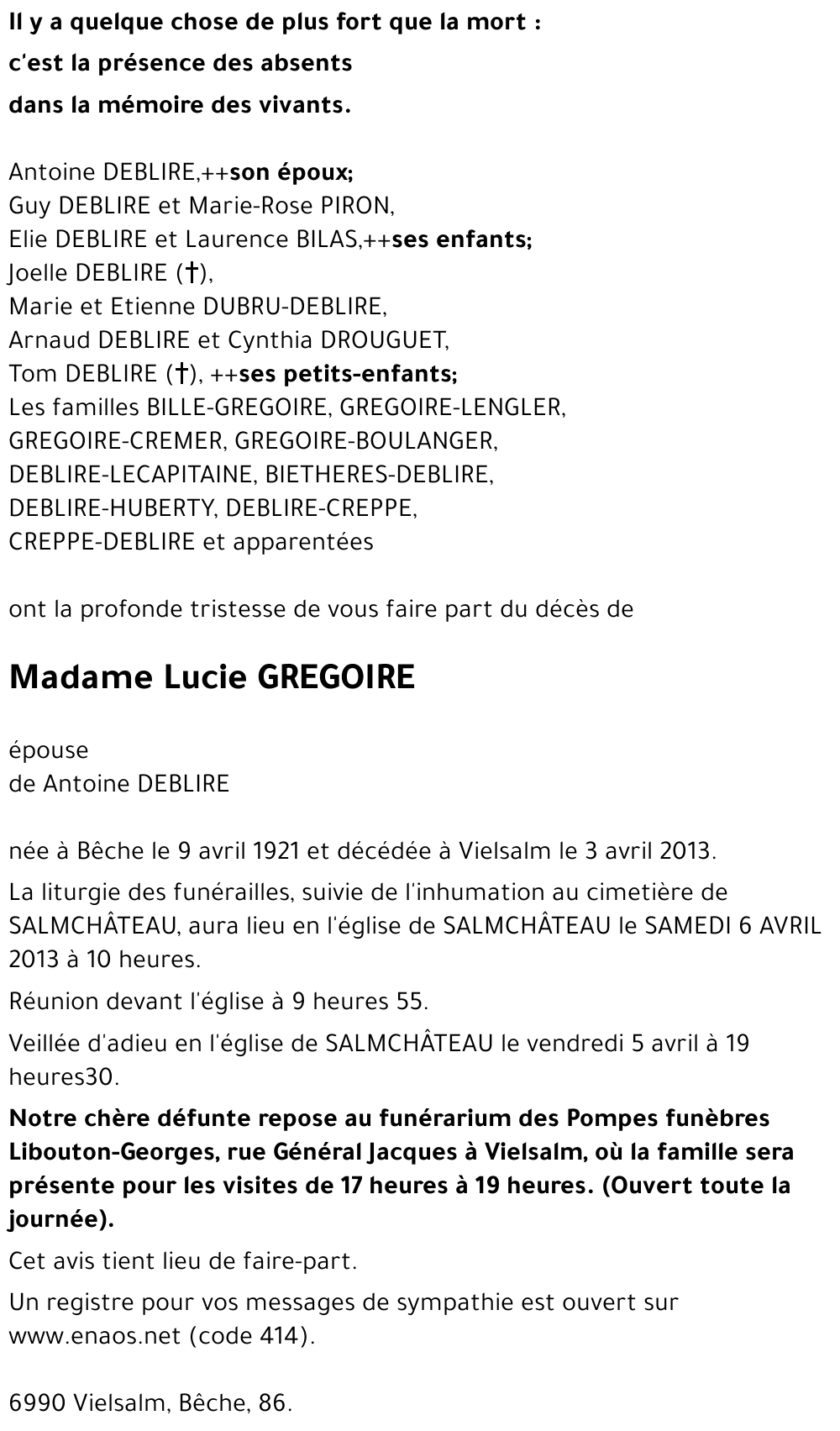 Lucie GREGOIRE