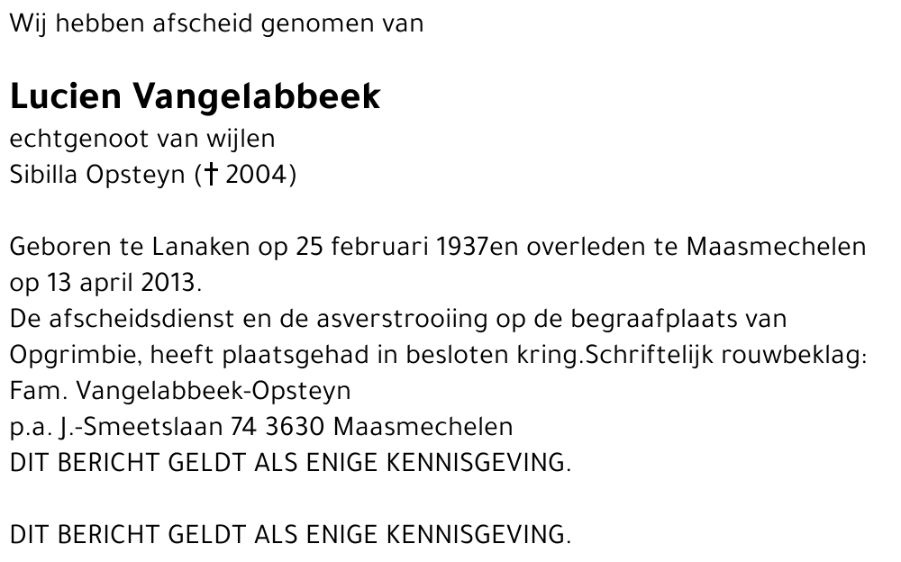 Lucien Vangelabbeek