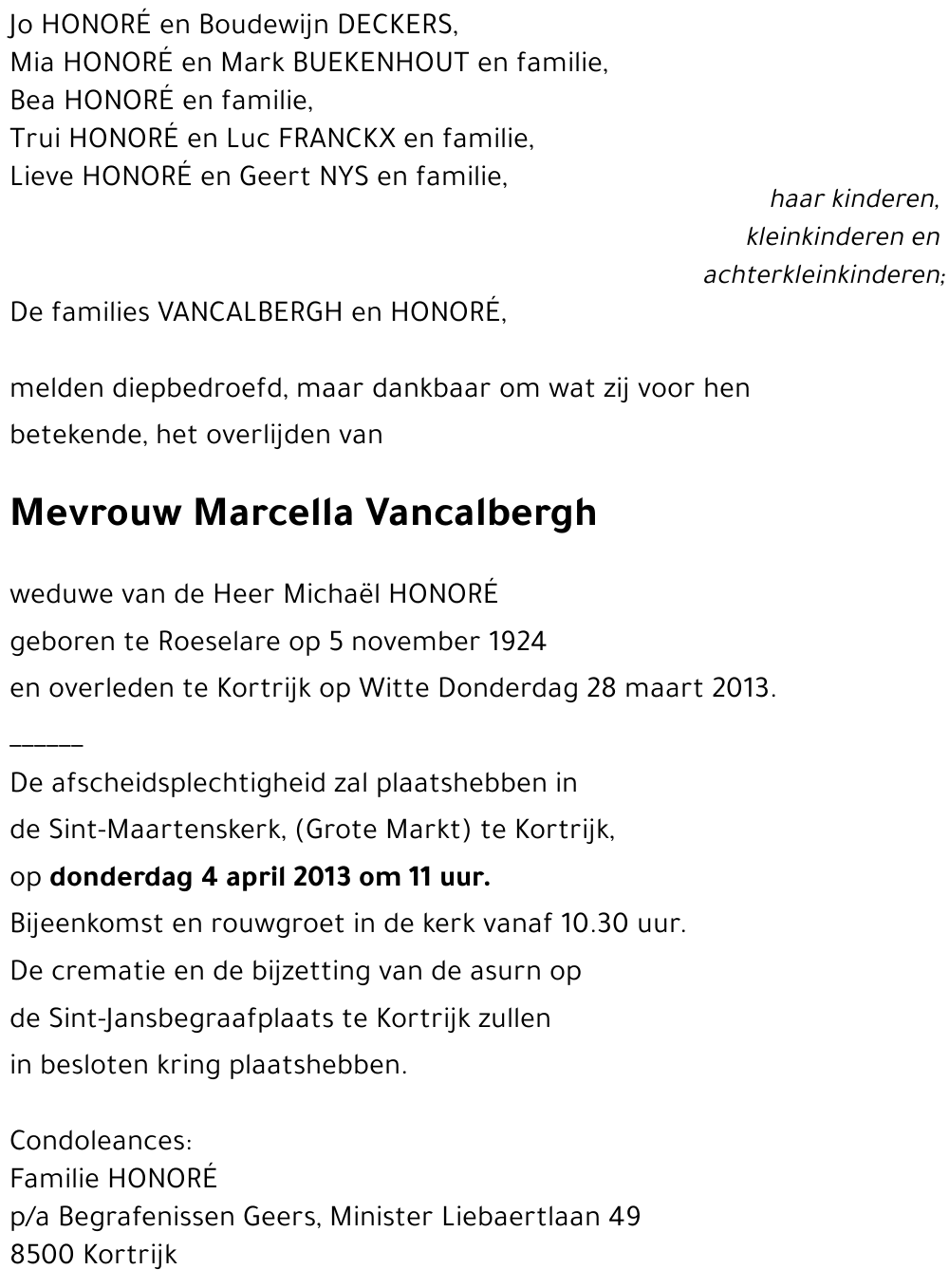 Marcella Vancalbergh