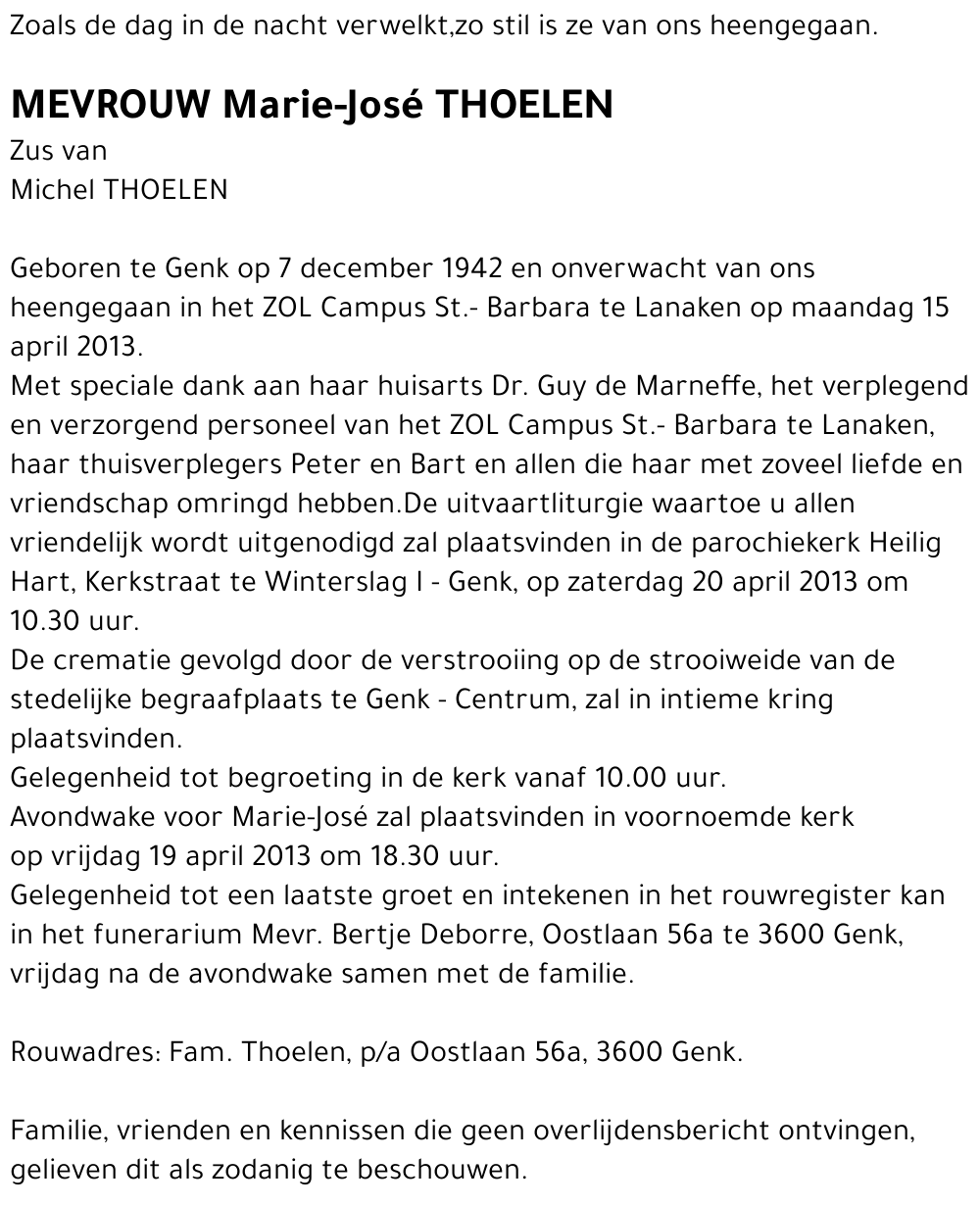 Marie-José THOELEN