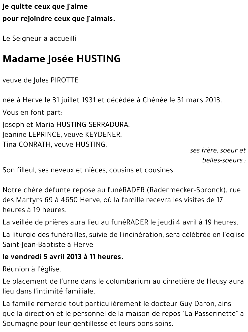 Marie-Josée HUSTING