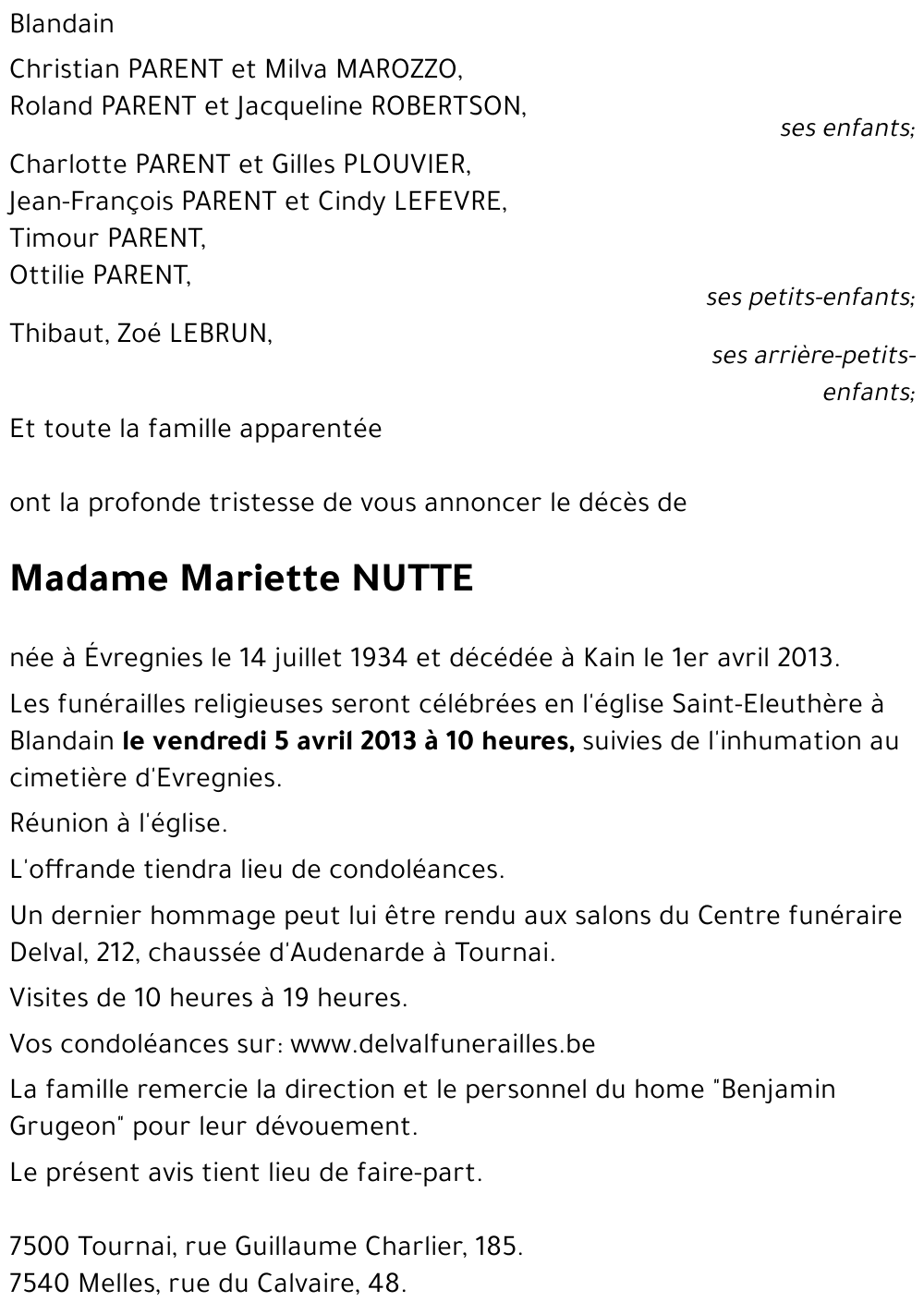 Mariette NUTTE