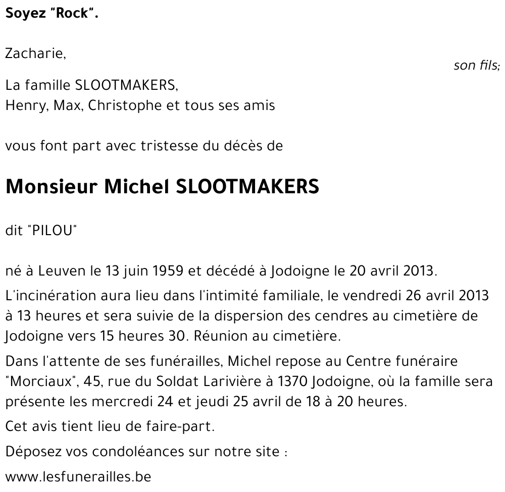 Michel SLOOTMAKERS