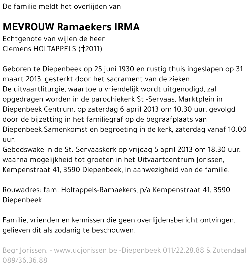 Ramaekers Irma