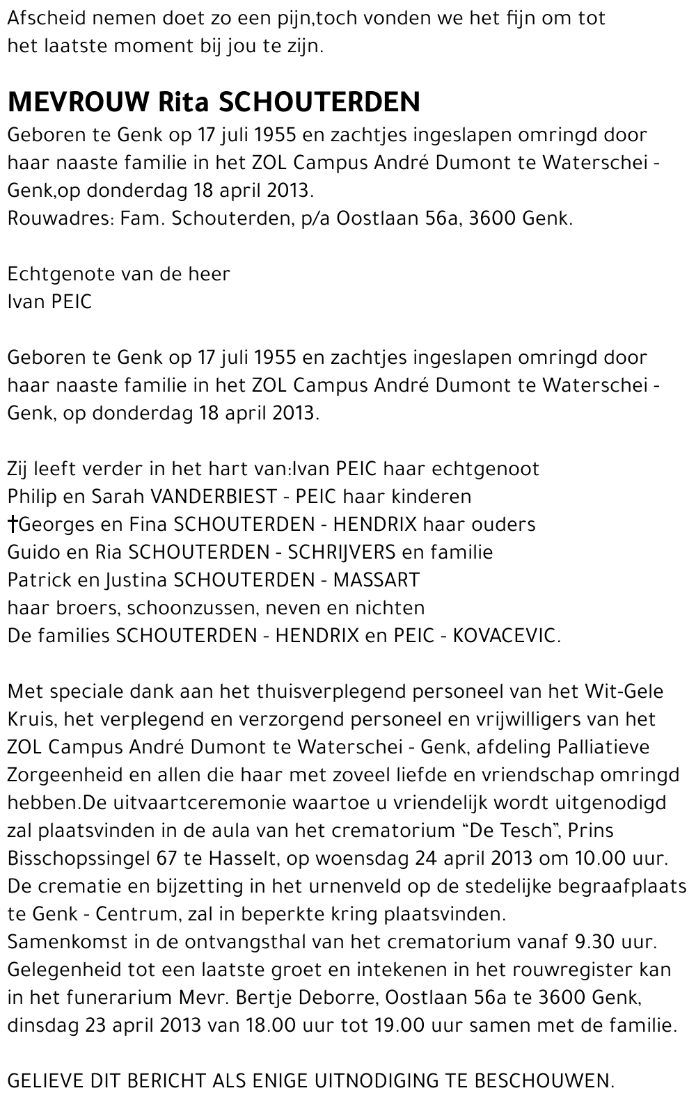 Rita SCHOUTERDEN