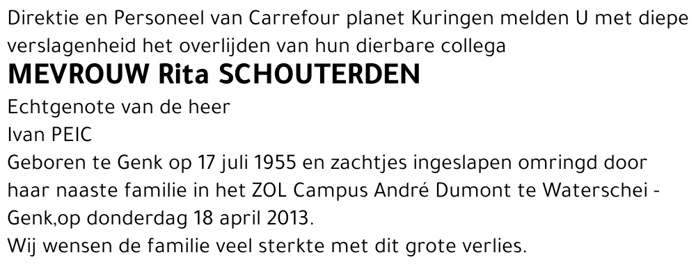 Rita SCHOUTERDEN