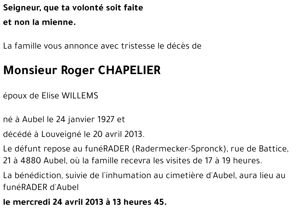 Roger CHAPELIER