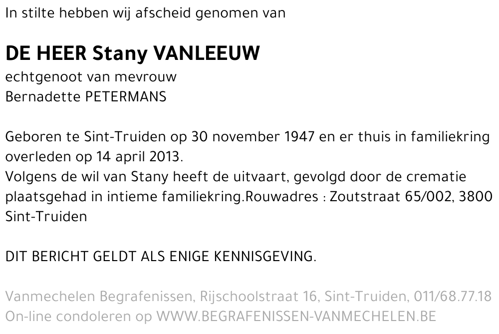 Stany Vanleeuw