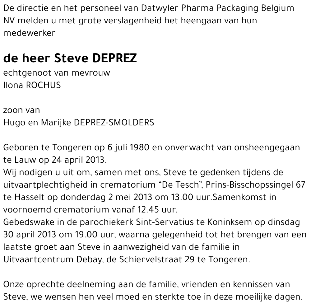 Steve DEPREZ