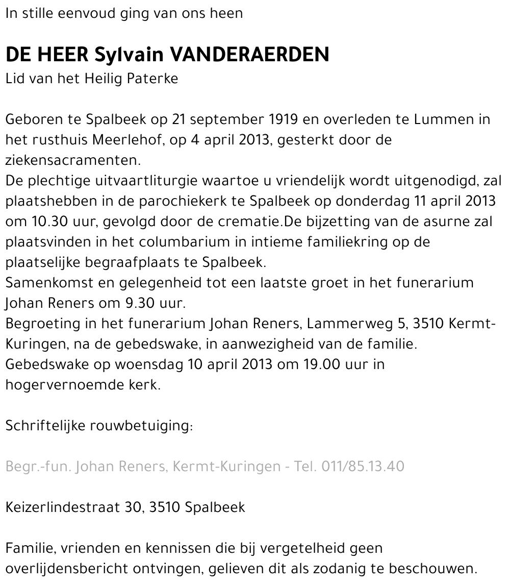 Sylvain Vanderaerden