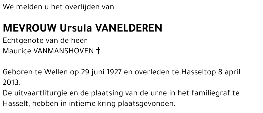 Ursula Vanelderen