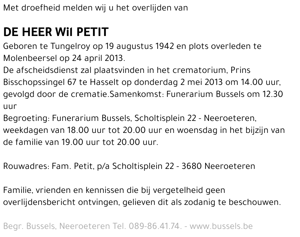 Wil PETIT