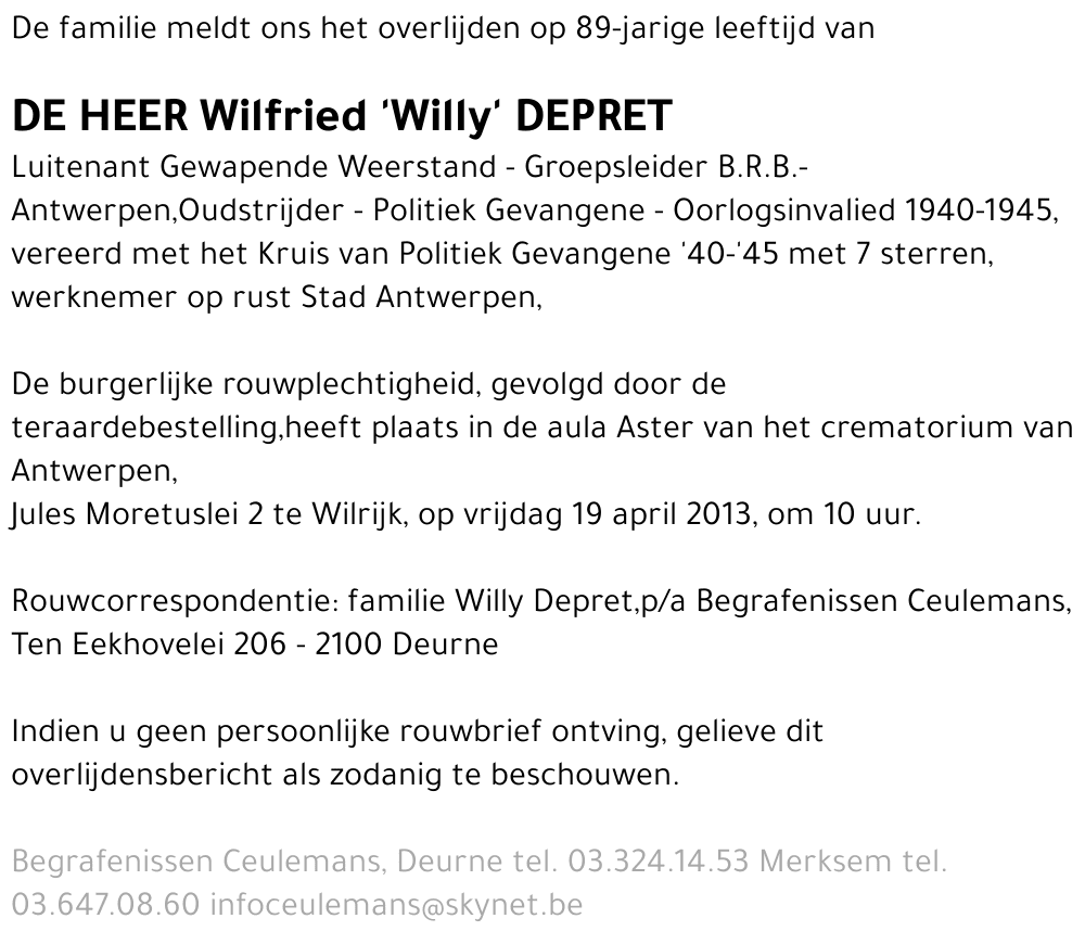 Wilfried Depret